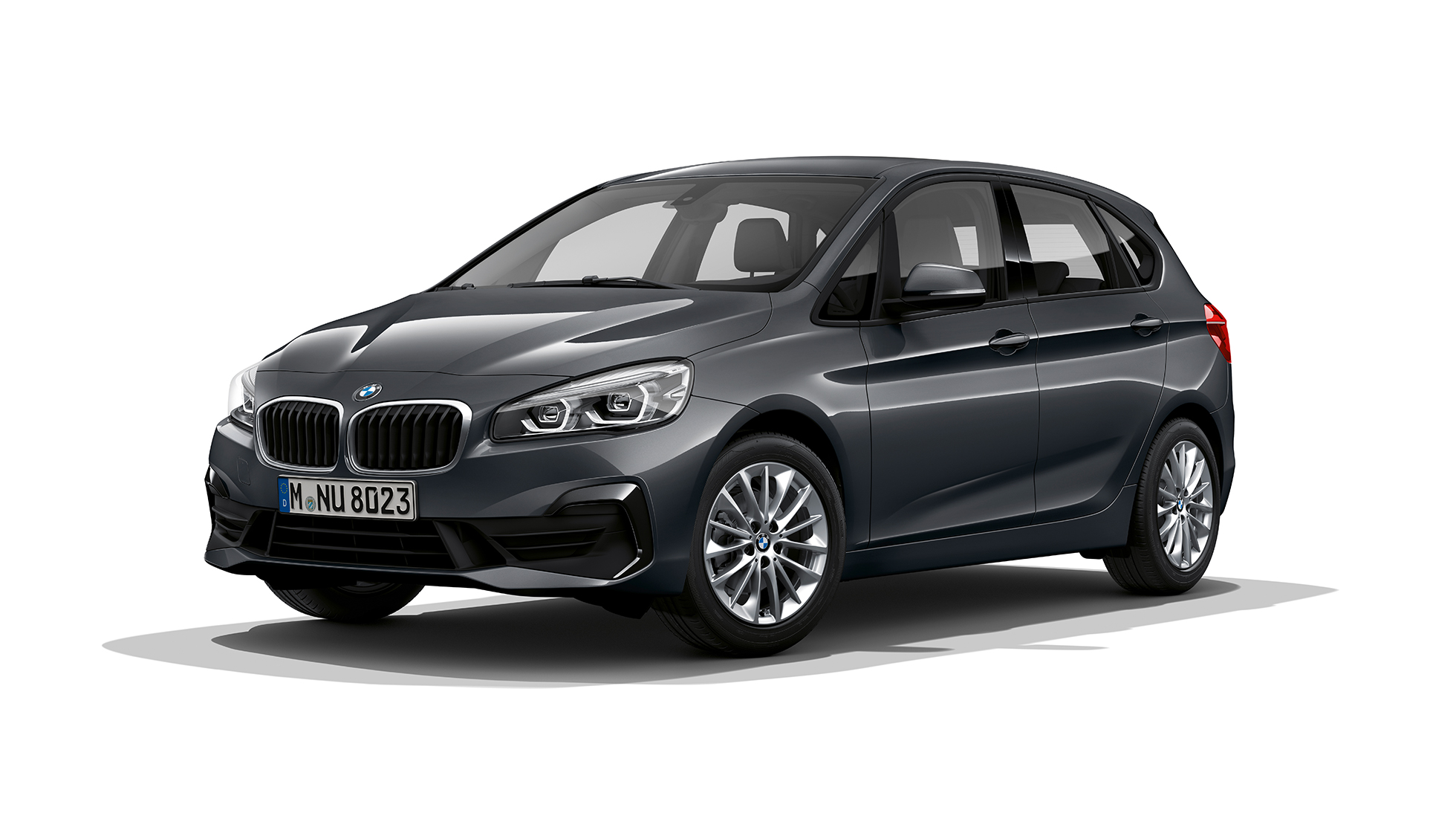 BMW Serie 2 Active Tourer Acabado Advantage 218i F45 2018 Mineralgrau metalizado, vista de tres cuartos del frontal 